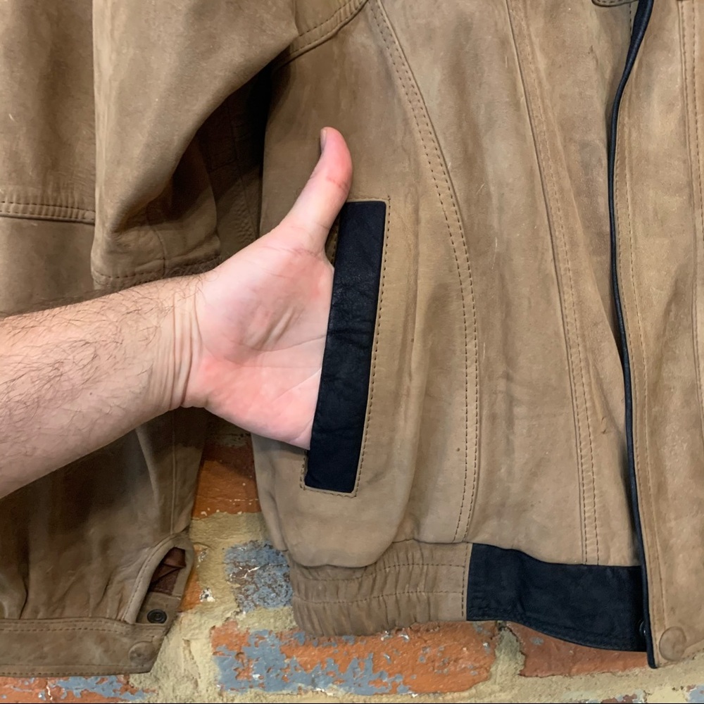 Vintage Leather / Suede Ecuador Designer Jacket - Picture 5 of 7